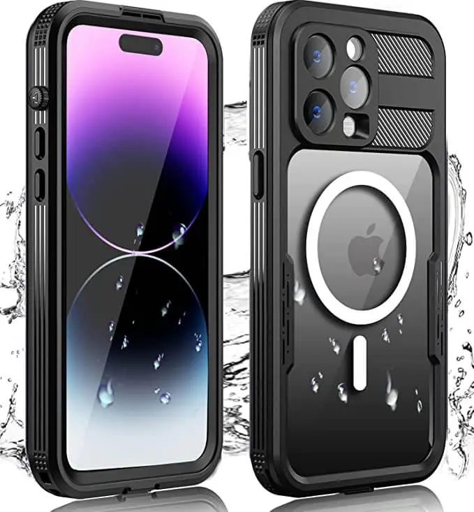 Best Waterproof Case for iPhone, iPhone 14, iPhone 14 Pro, iPhone 14 Plus, iPhone 14 Pro Max | Nautical Slim, Temdan Tempered Glass, Dustproof