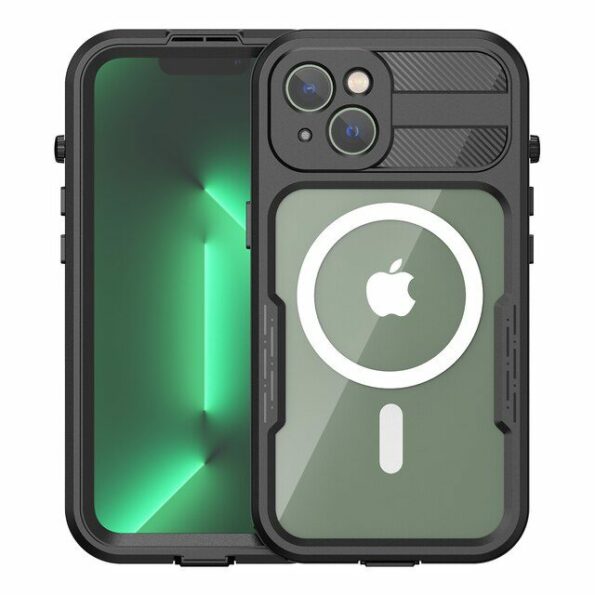 Waterproof Midnight Black Case iphone 14 pro max appleverse