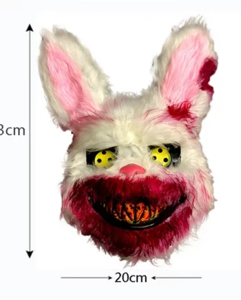 size of killer bunny halloween Mask from appleverse