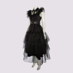 Wednesday Addams Dress Netflix wednesday addams outfit cosplay black dress prom dress