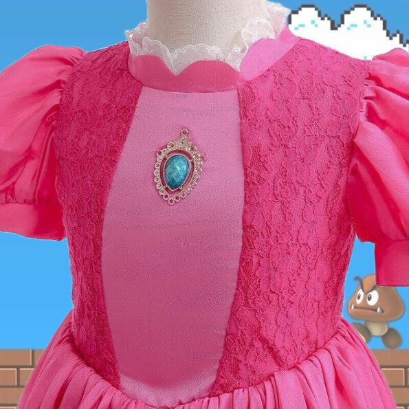 princess peach dress 2023 movie appleverse merch super mario bros movie cosplay costume for girls quality item the bard is awesome