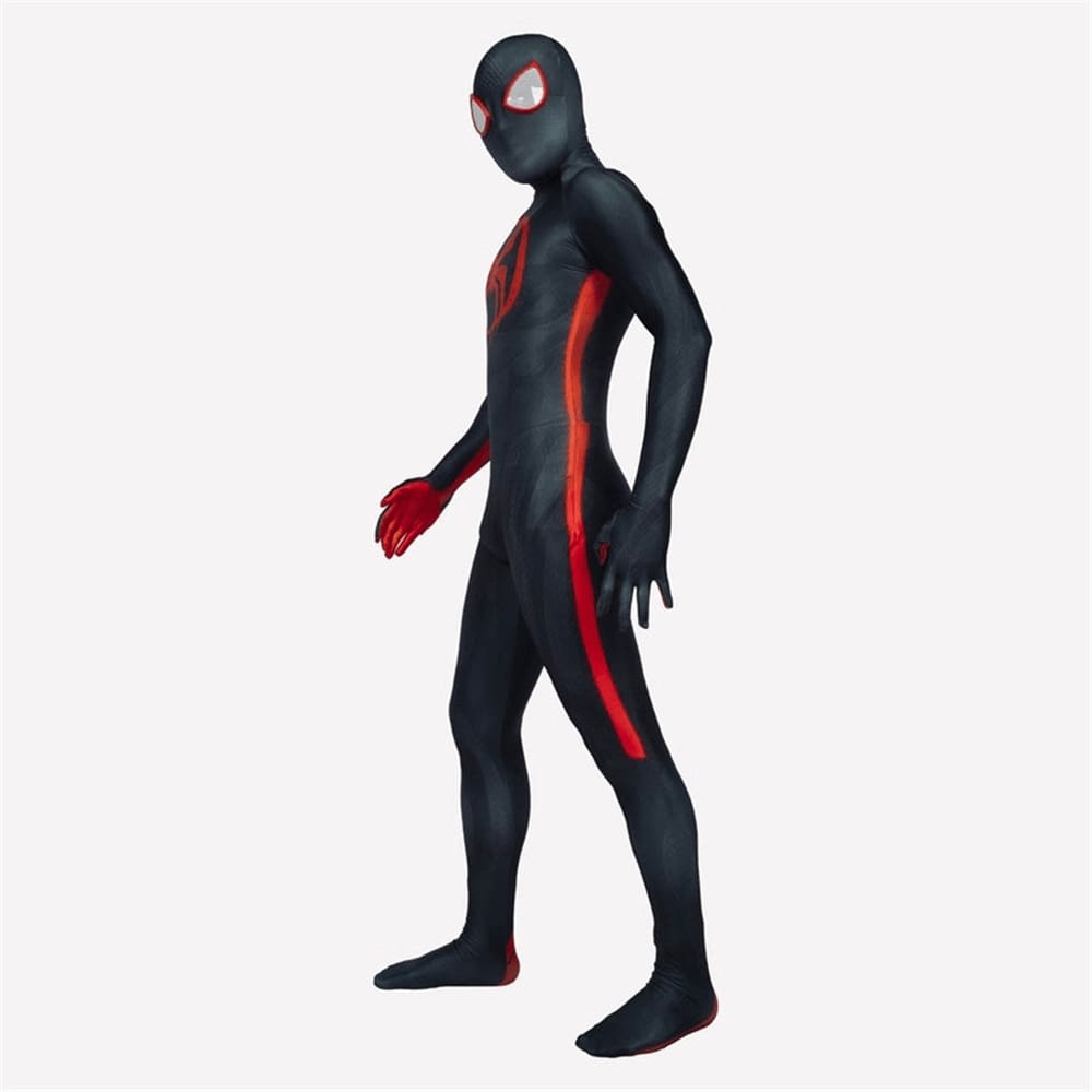 Spider-man Miles Morales Jumpsuit Spiderman Cosplay Costume Adult Halloween  Prop