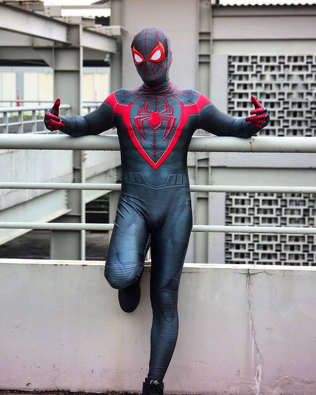 PS4 Game Spiderman Cosplay Costume Adults Kids Spider Superhero