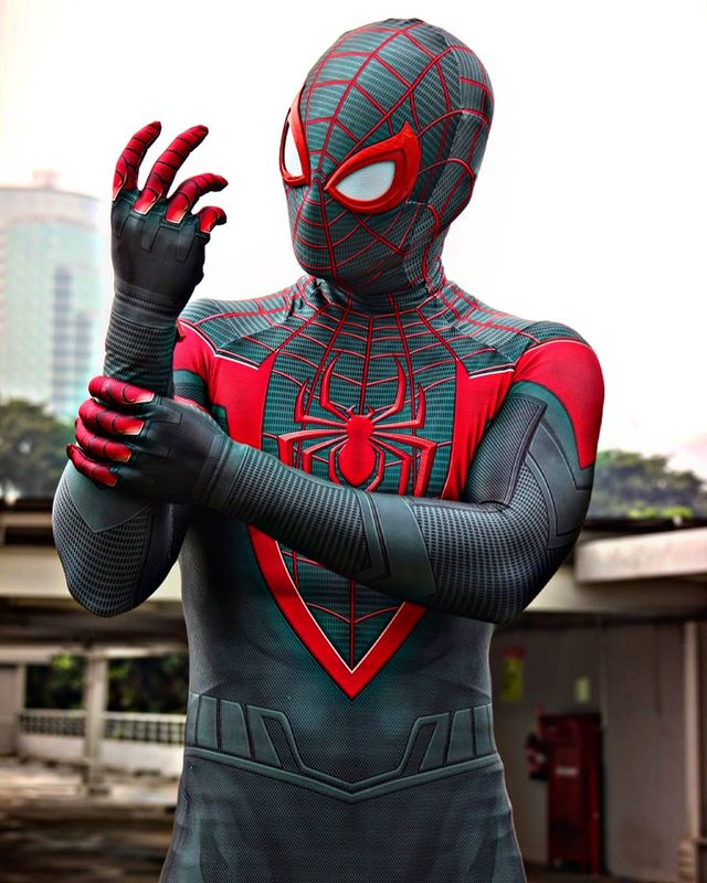 Spider Man PS4 Costume Cosplay Jumpsuit Halloween Zentai Adult/Kids