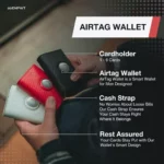 Minimalistic Airtag Wallet White Red Black Apple Accesories